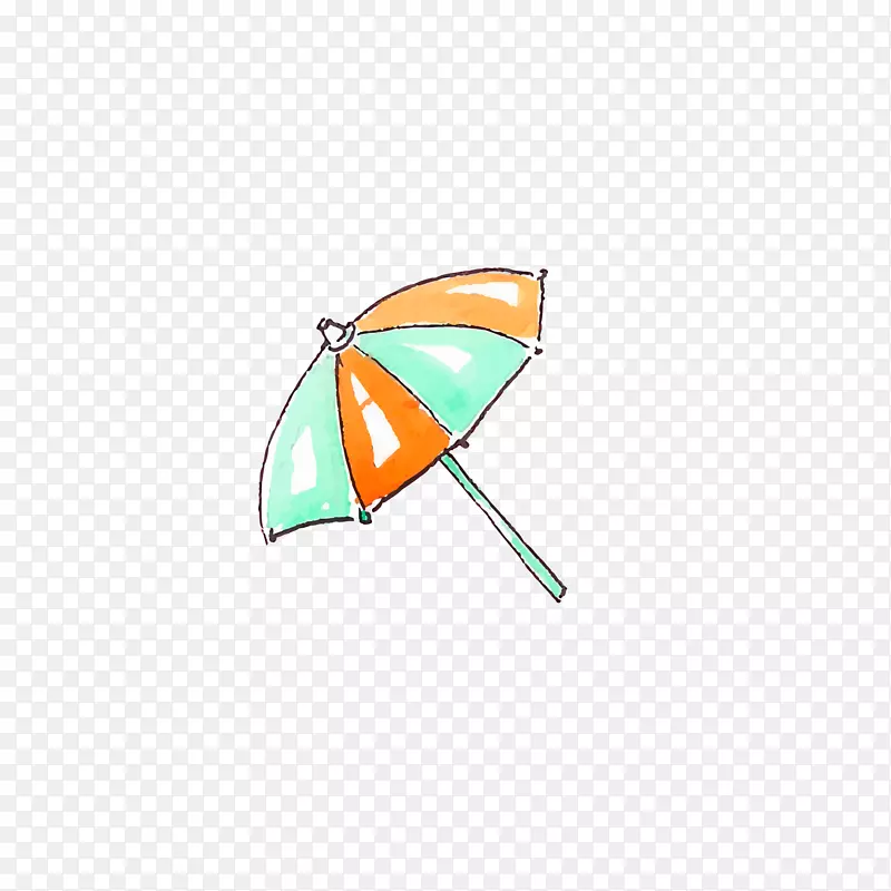 可爱手绘彩色的伞免抠素材