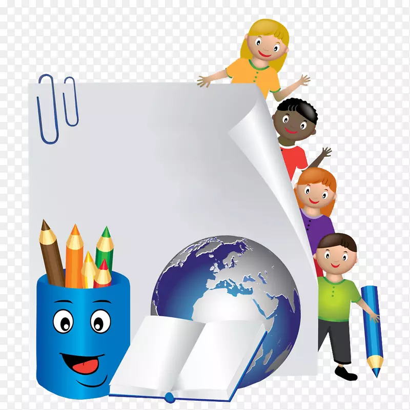 手绘各国学生