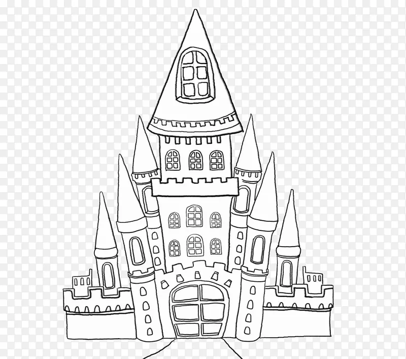 儿童画城堡简笔画