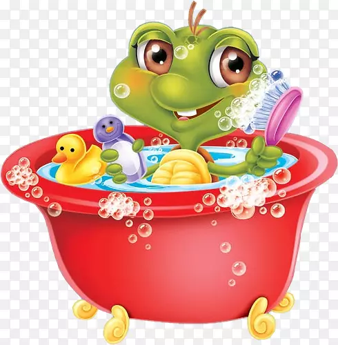 乌龟洗澡