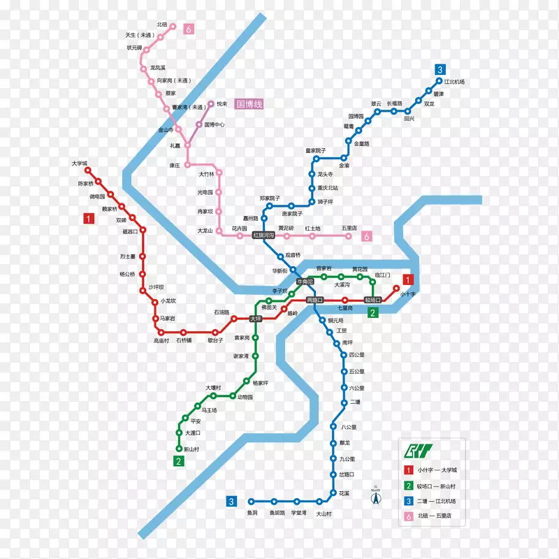 彩色重庆地铁轨道交通元素