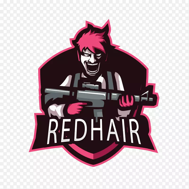 红头发体育竞技游戏logo