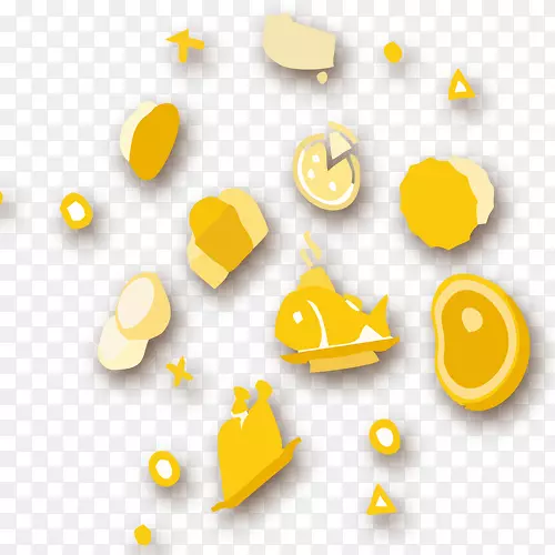 黄色可爱装饰食物设计图