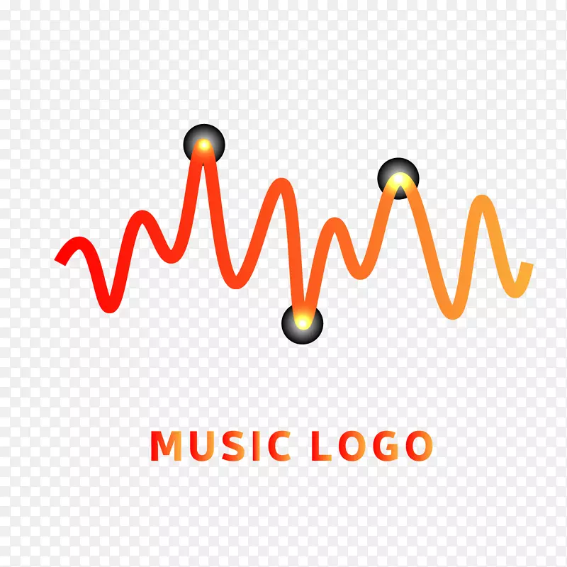 音乐音频波浪纹矢量图