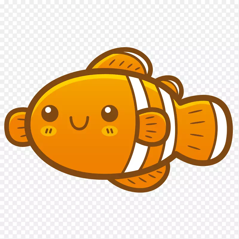 黄色小鱼创意手绘