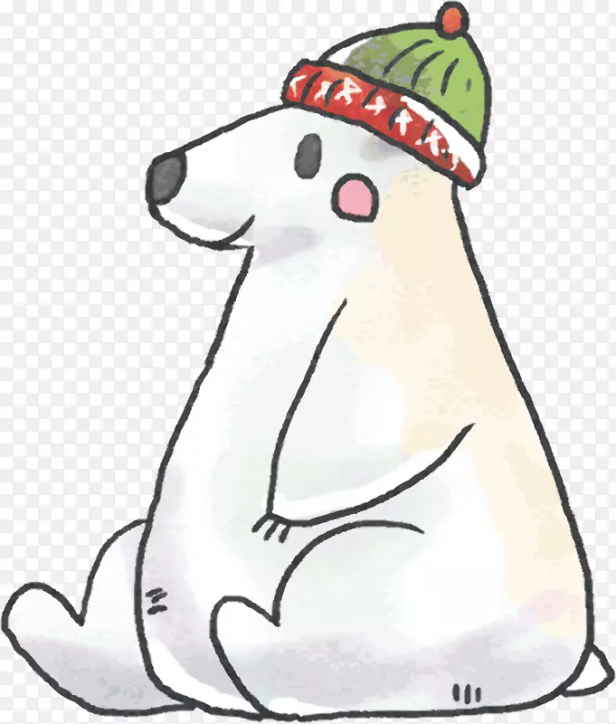 可爱冬日大白熊