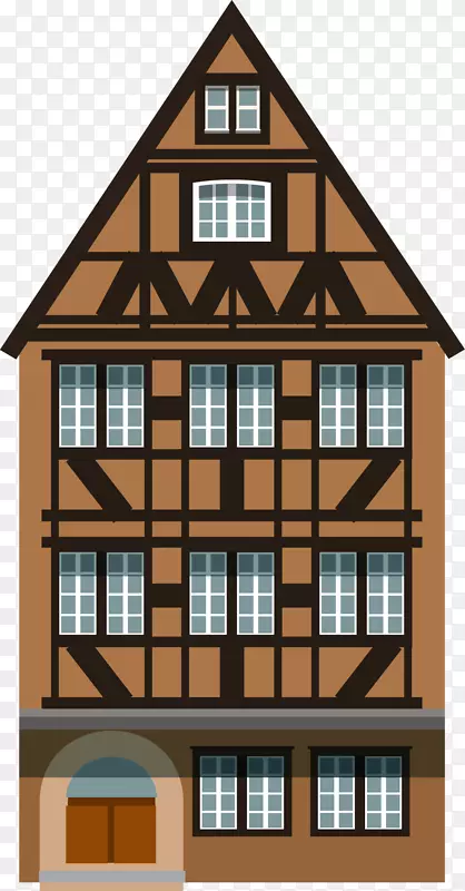 欧式建筑房屋矢量图