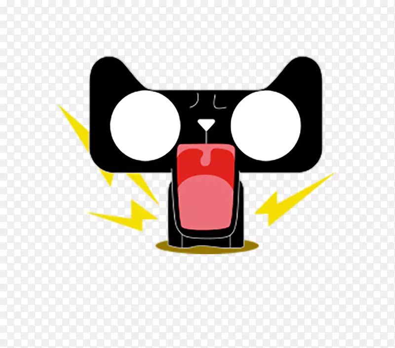 在玩手机的天猫形象设计LOGO