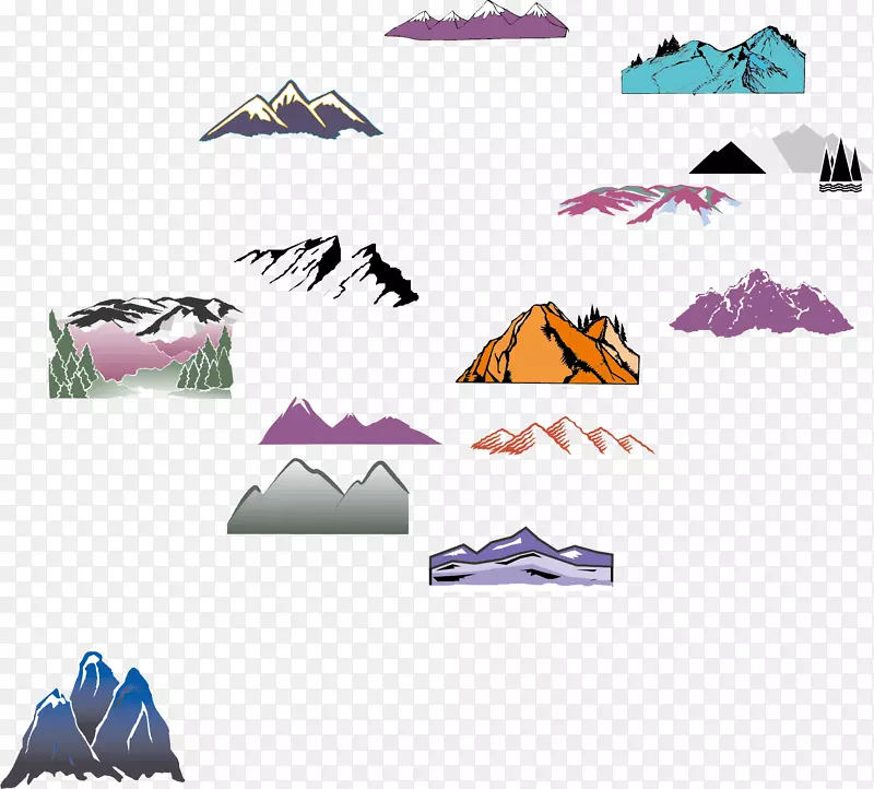 剪影山峰