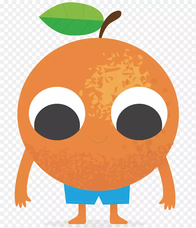 手绘橘子水果插画