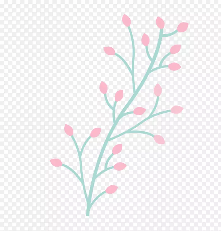 绿色卡通树藤装饰图案