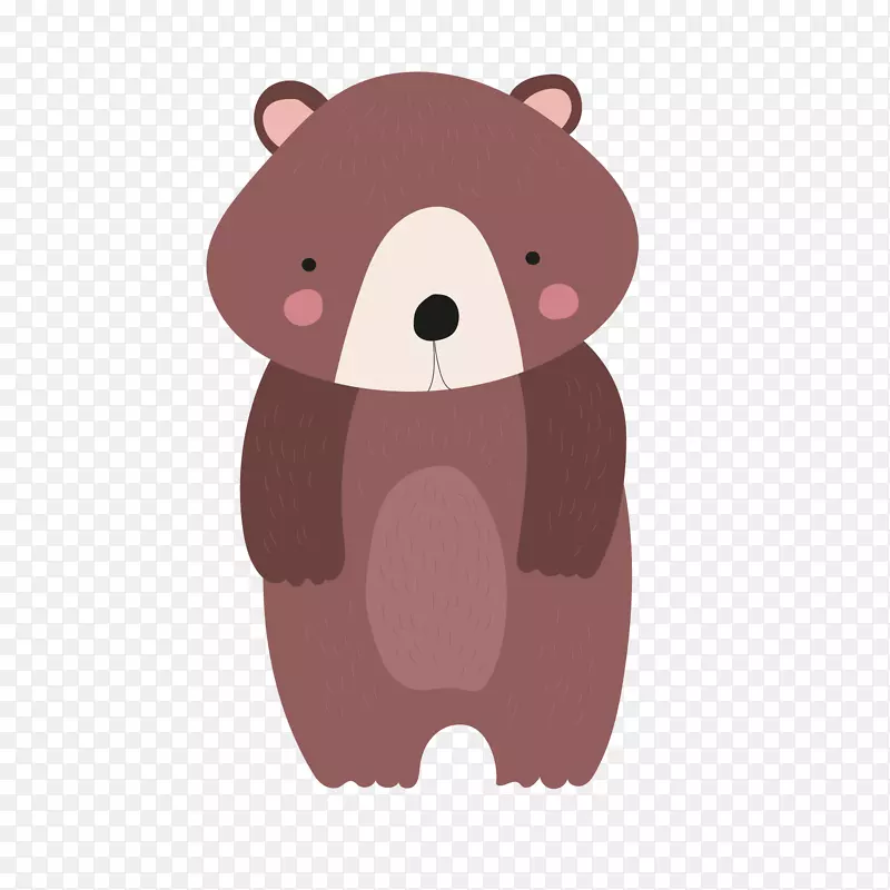 棕色小熊可爱卡通