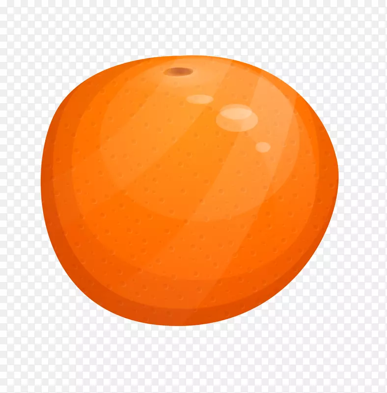 橙色水彩美味橘子