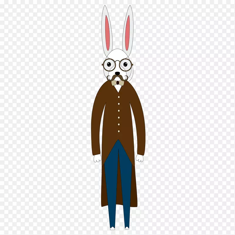 卡通兔子绅士设计