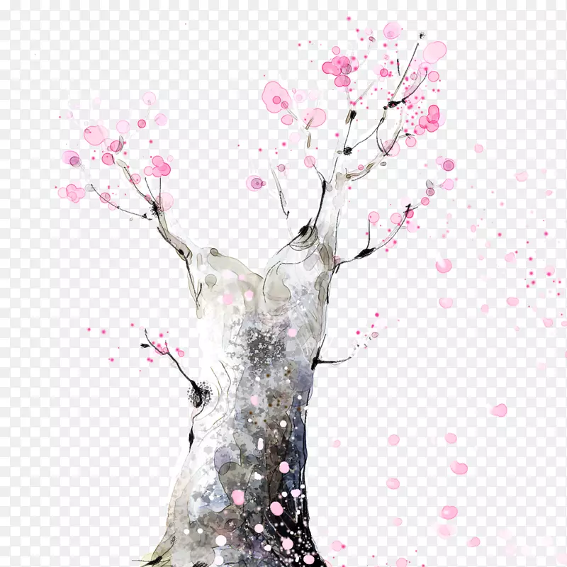 手绘开花