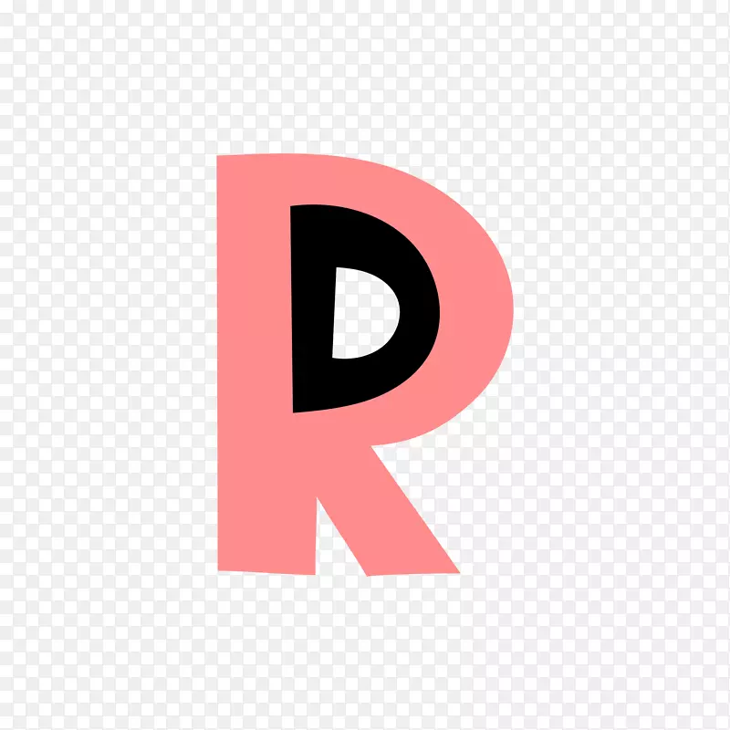 R字母粉色的创意免抠素材