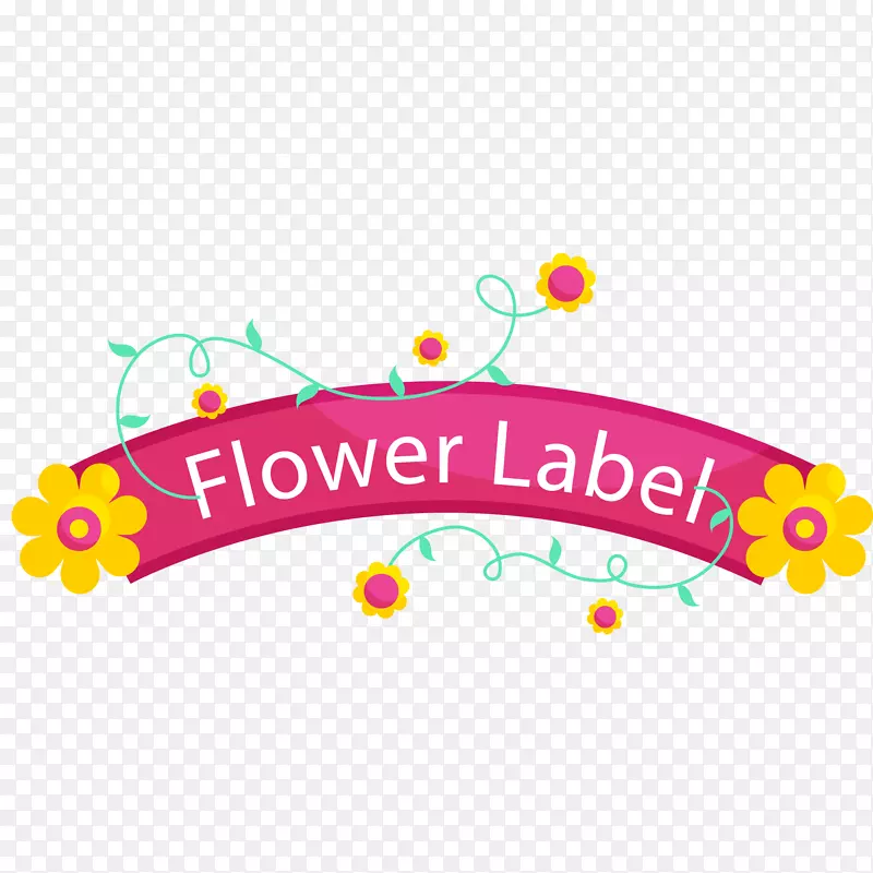 花卉的标签贴纸设计