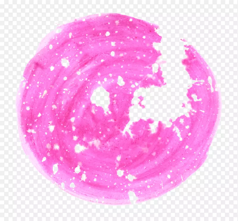 紫红色圆形水墨墨迹装饰