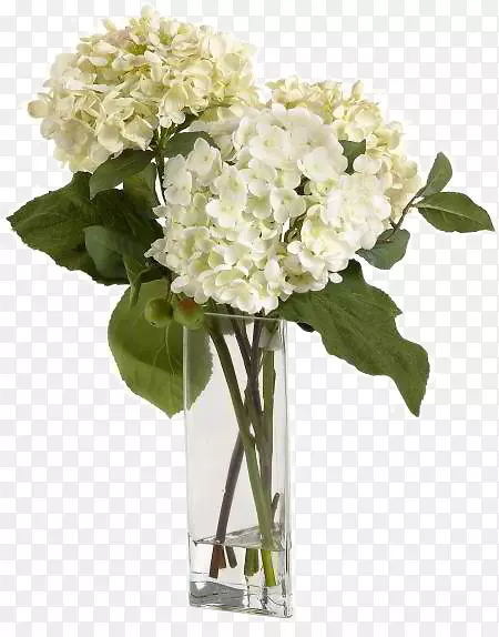 白色花卉装饰玻璃花瓶软装摆设