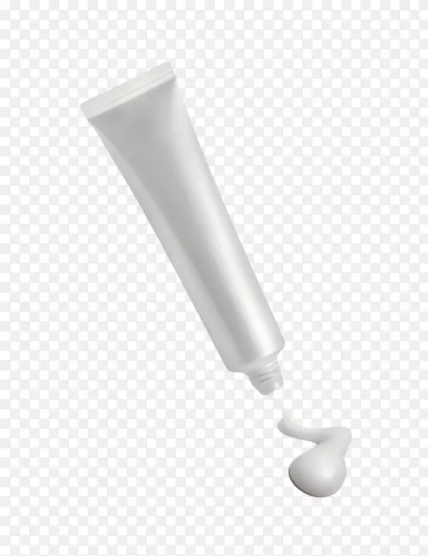 白色塑料包装的牙膏管实物