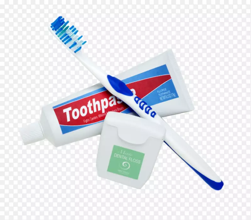 牙膏管和牙刷和包装盒实物