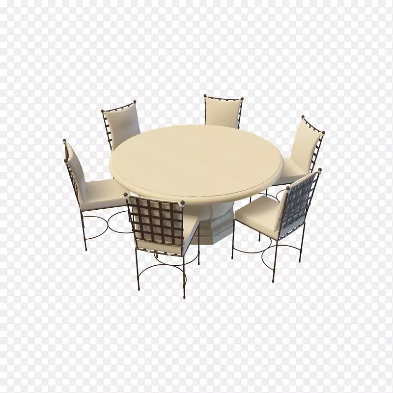 象牙白颜色餐桌椅子