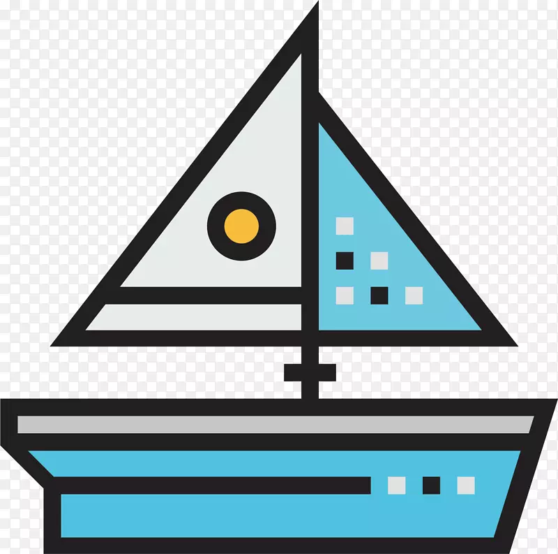 简约帆船设计图标