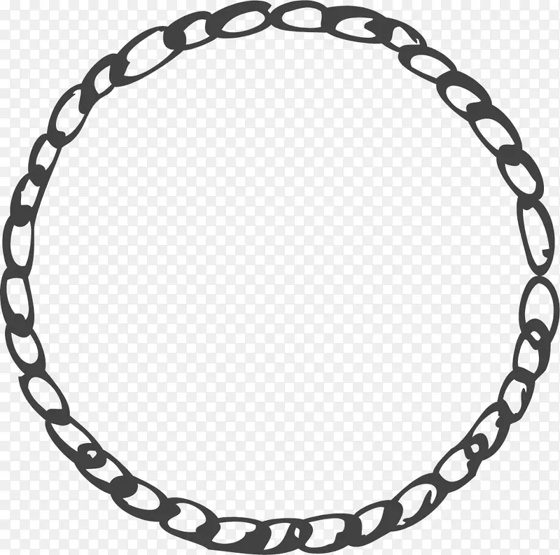 锁链拼接缠绕的圆环