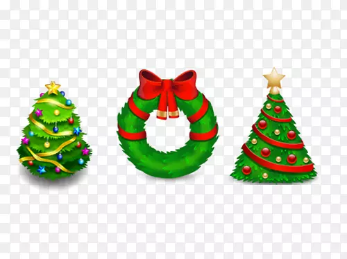 绿色圣诞树和树环