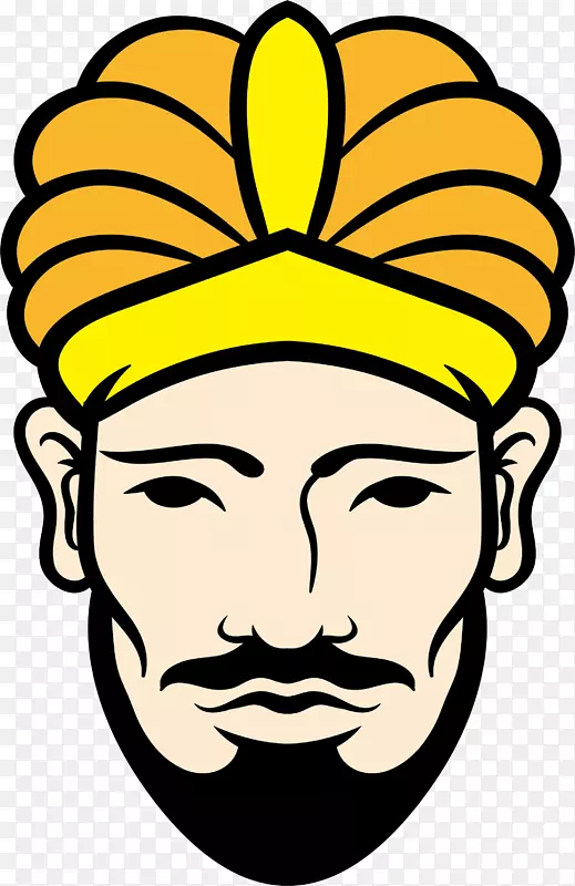 黄色条纹头巾阿联酋人