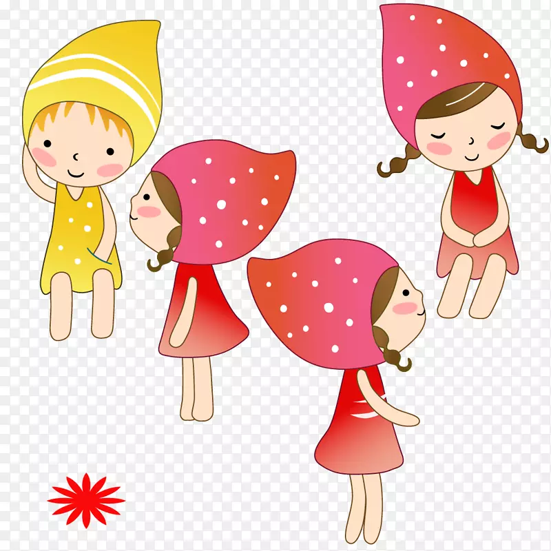 卡通小女孩