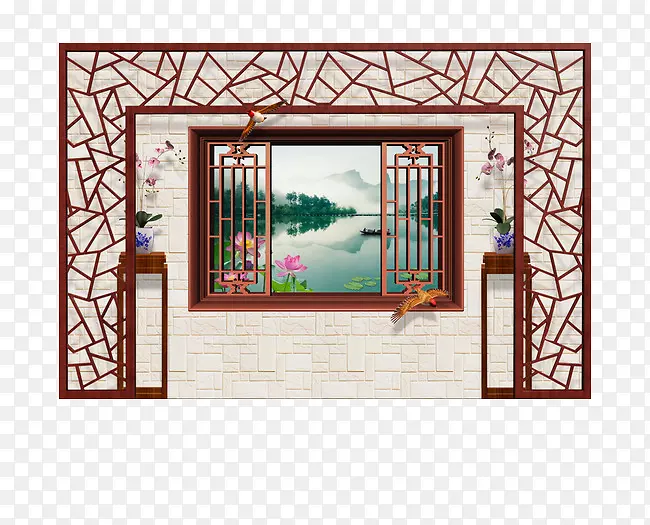 古典时尚中国门框