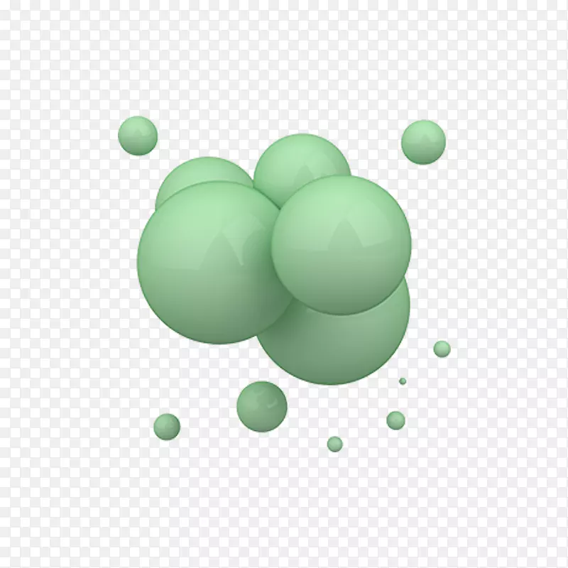 绿色不透明球体立体设计