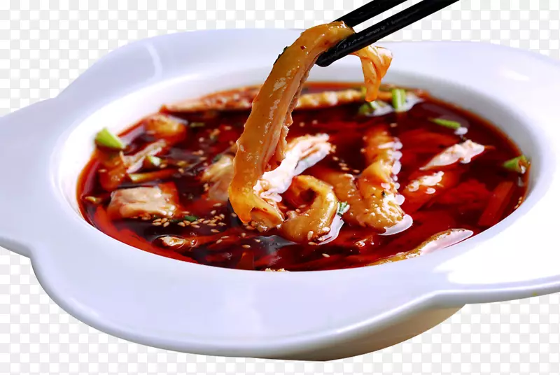 筷子夹住的棒棒鸡