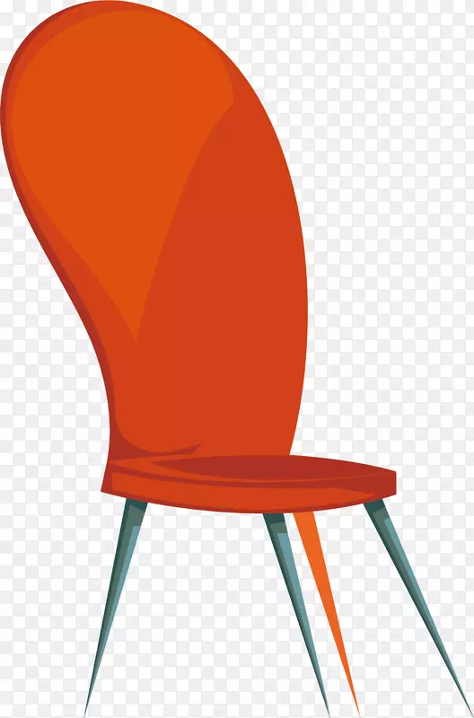 矢量图创意红色椅子