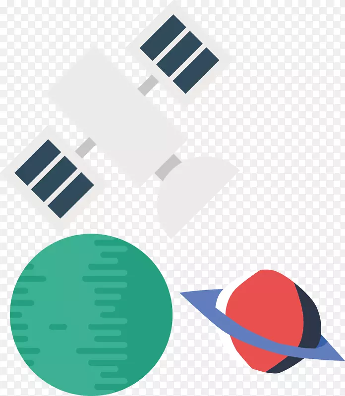 飞碟卫星矢量卡通航天宇宙插图