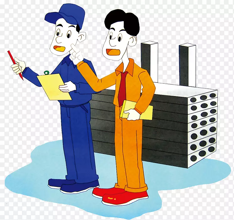 卡通施工人员