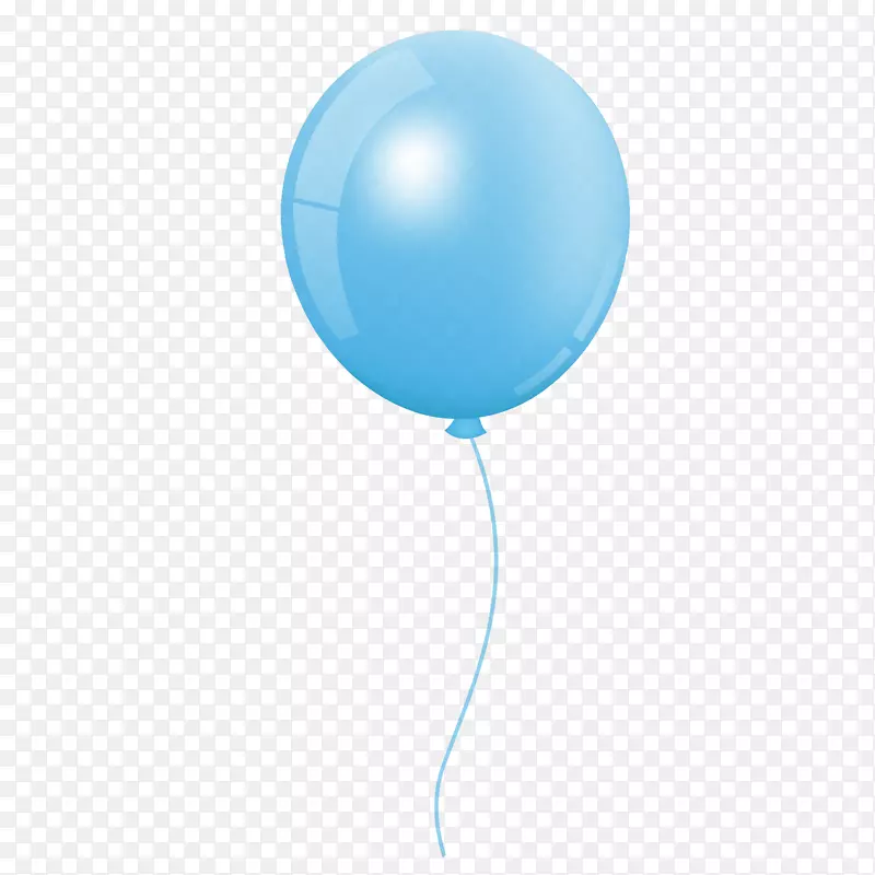 手绘矢量蓝色气球