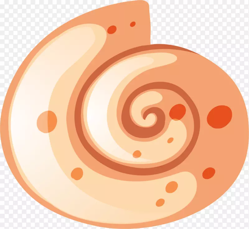 海洋生物橙色贝壳