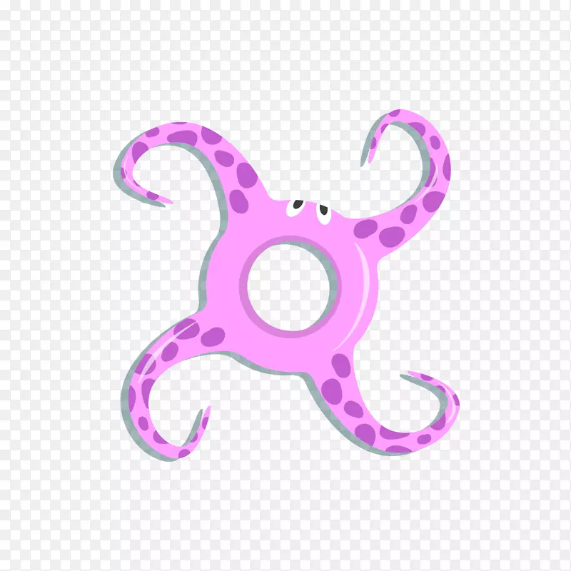 紫色章鱼水上充气玩具