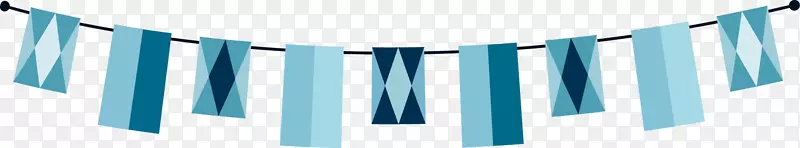 蓝色装饰吊旗图片