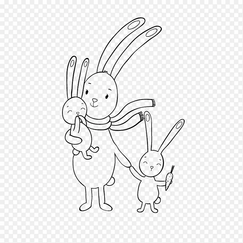 卡通手绘兔子