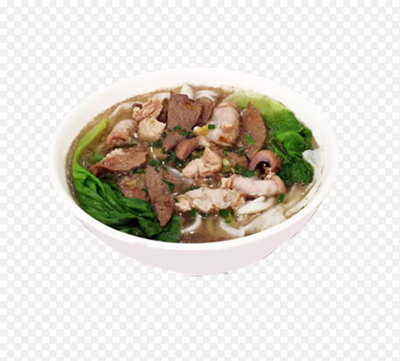 产品实物鸭胗青菜汤河粉