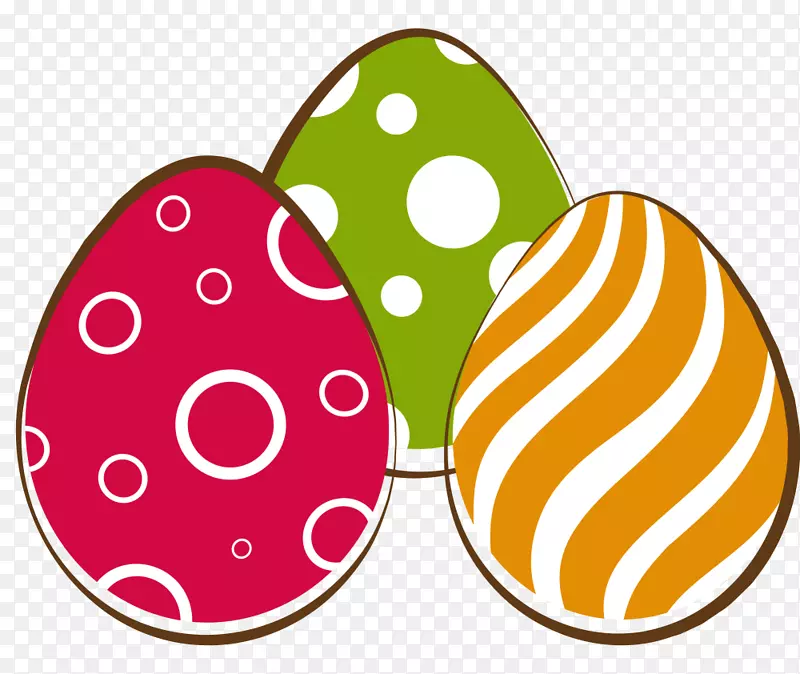 复活节一堆多彩彩蛋