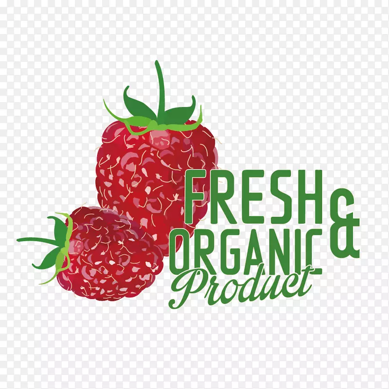 矢量草莓创意设计标签