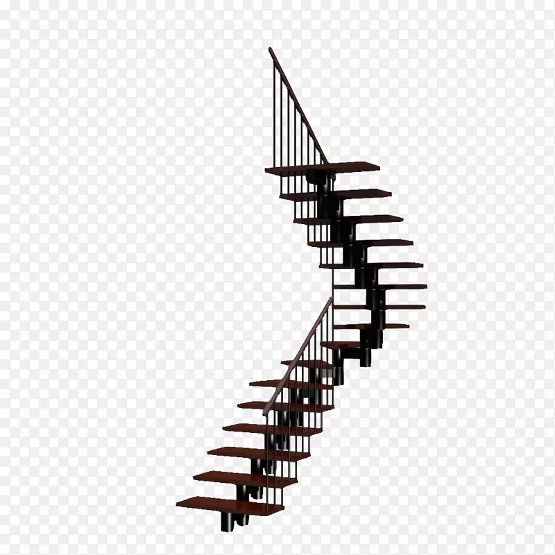 旋转简单楼梯木台阶