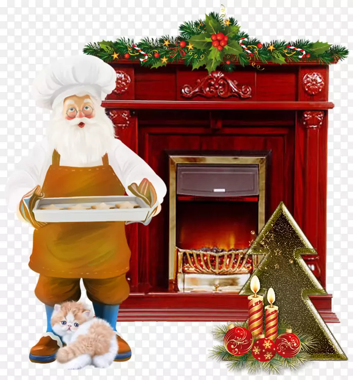 圣诞装饰壁炉