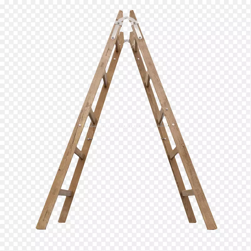 木头台阶人字梯