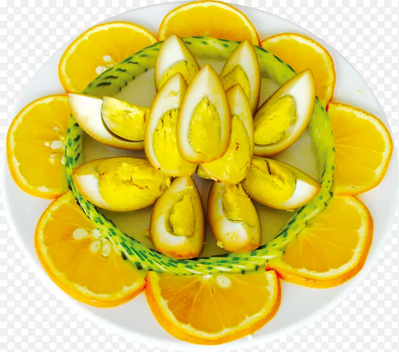 香橙鸡蛋拼盘