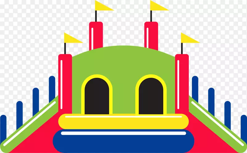 绿色卡通充气城堡